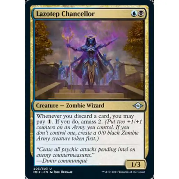 MtG Trading Card Game Modern Horizons 2 Uncommon Lazotep Chancellor #203