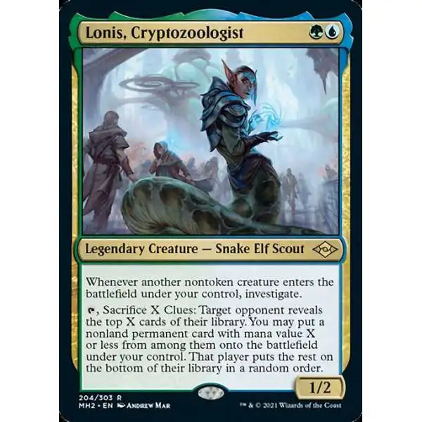 MtG Trading Card Game Modern Horizons 2 Rare Lonis, Cryptozoologist #204