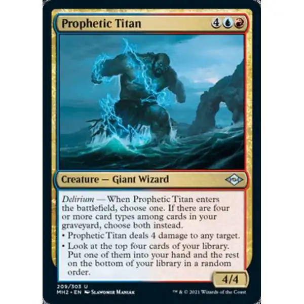 MtG Trading Card Game Modern Horizons 2 Uncommon Foil Prophetic Titan #209