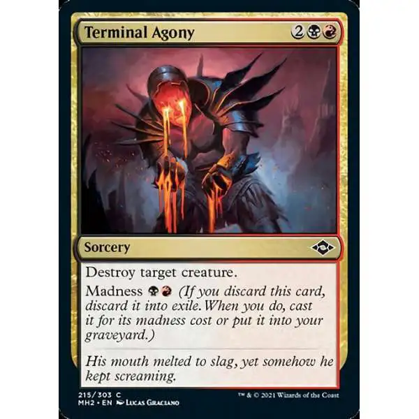 MtG Trading Card Game Modern Horizons 2 Common Foil Terminal Agony #215