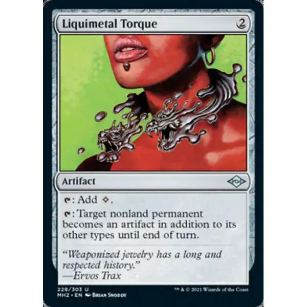 MtG Trading Card Game Modern Horizons 2 Uncommon Liquimetal Torque #228