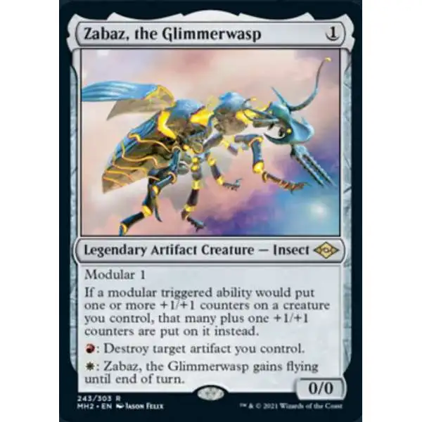 MtG Trading Card Game Modern Horizons 2 Rare Zabaz, the Glimmerwasp #243
