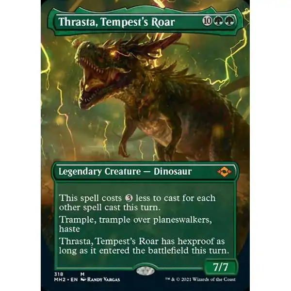 MtG Trading Card Game Modern Horizons 2 Mythic Rare Thrasta, Tempest's Roar #318 [Alternate Art Borderless]