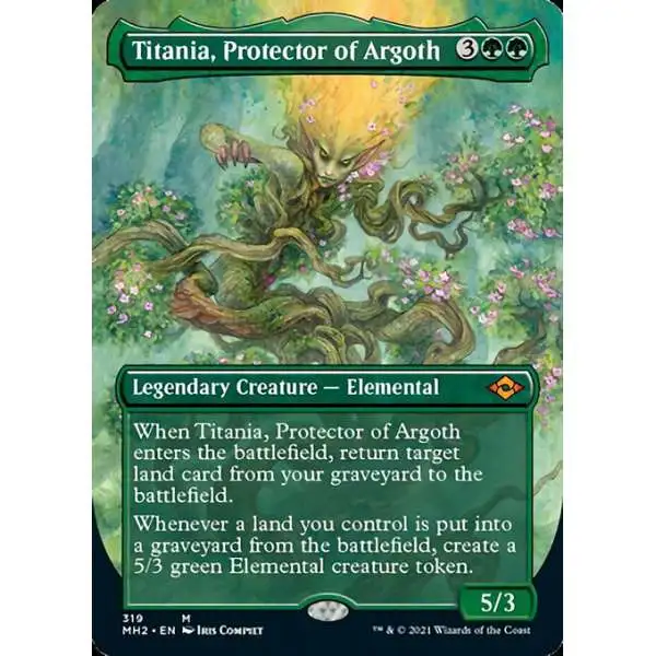 MtG Trading Card Game Modern Horizons 2 Mythic Rare Titania, Protector of Argoth #319 [Alternate Art Borderless]