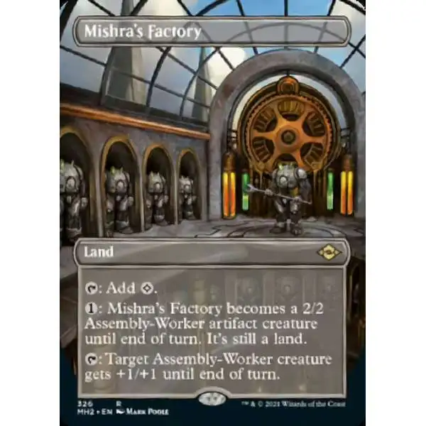 MtG Trading Card Game Modern Horizons 2 Rare Mishra's Factory #326 [FOIL Alternate Art Borderless]