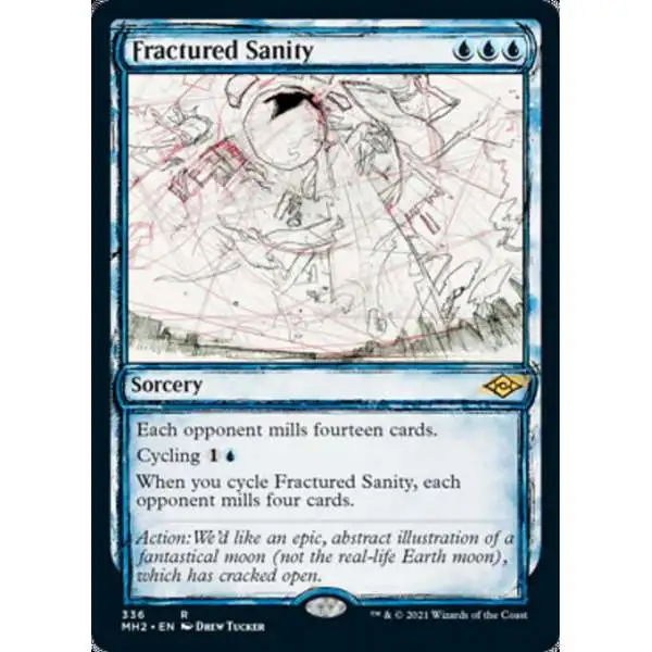 MtG Trading Card Game Modern Horizons 2 Rare Fractured Sanity #336 [Showcase]