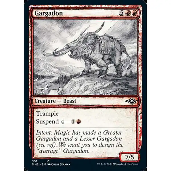 MtG Trading Card Game Modern Horizons 2 Common Gargadon #351 [FOIL Showcase]