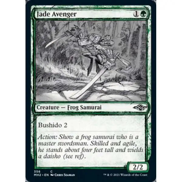 MtG Trading Card Game Modern Horizons 2 Common Jade Avenger #356 [Showcase]