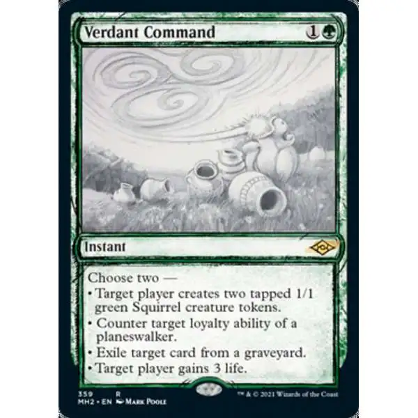 MtG Trading Card Game Modern Horizons 2 Rare Verdant Command #359 [FOIL Showcase]