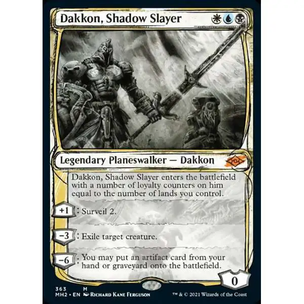 MtG Trading Card Game Modern Horizons 2 Mythic Rare Dakkon, Shadow Slayer #363 [Showcase]