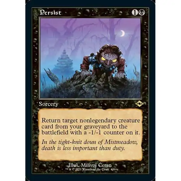 MtG Trading Card Game Modern Horizons 2 Rare Persist #400 [Retro Frame Foil]