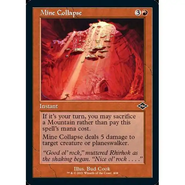 MtG Trading Card Game Modern Horizons 2 Common Mine Collapse #408 [Retro Frame]