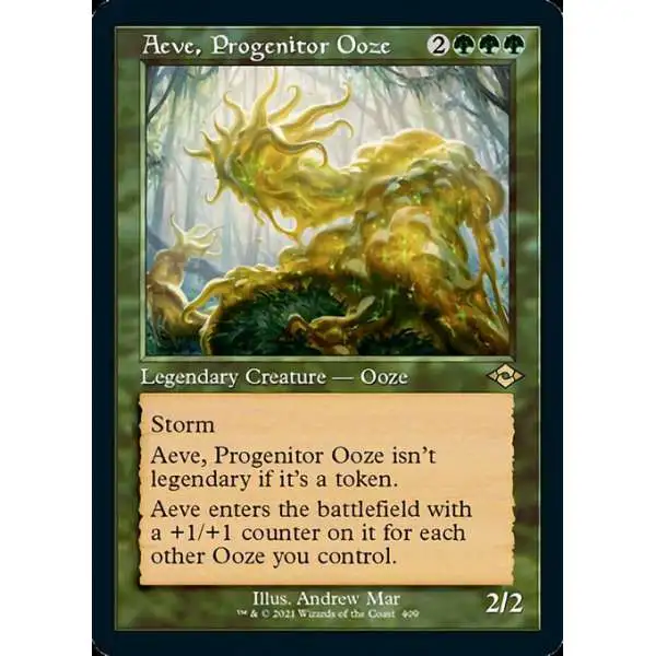 MtG Trading Card Game Modern Horizons 2 Rare Aeve, Progenitor Ooze #409 [Retro Frame]