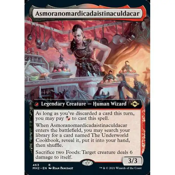 MtG Trading Card Game Modern Horizons 2 Rare Asmoranomardicadaistinaculdacar #463 [Extended Art FOIL]