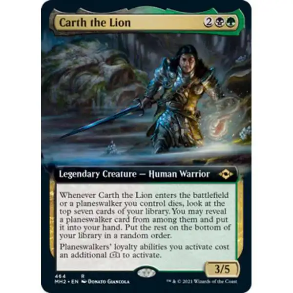 MtG Trading Card Game Modern Horizons 2 Rare Carth the Lion #464 [Extended Art]