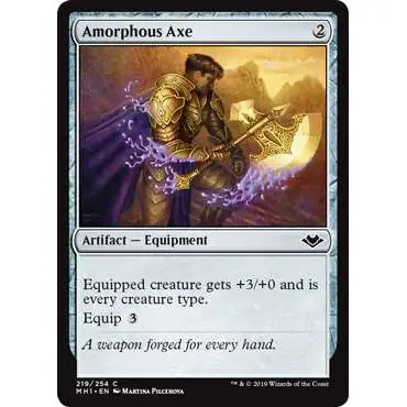 MtG Trading Card Game Modern Horizons Common Foil Amorphous Axe #219