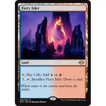 MtG Trading Card Game Modern Horizons Rare Fiery Islet #238