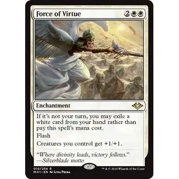 MtG Trading Card Game Modern Horizons Rare Force of Virtue #10