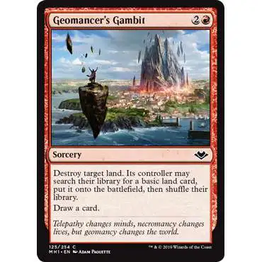 MtG Trading Card Game Modern Horizons Common Geomancer's Gambit #125