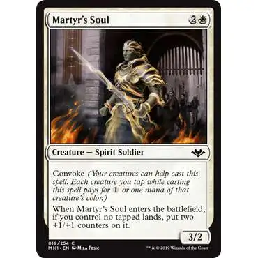 MtG Trading Card Game Modern Horizons Common Martyr's Soul #19