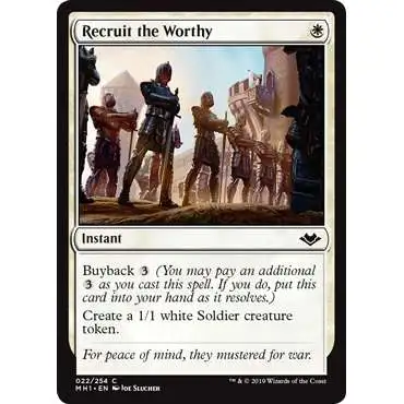 MtG Trading Card Game Modern Horizons Common Recruit the Worthy #22
