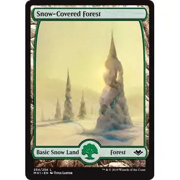 MtG Trading Card Game Modern Horizons Land Snow-Covered Forest #254
