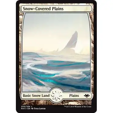 MtG Trading Card Game Modern Horizons Land Foil Snow-Covered Plains #250