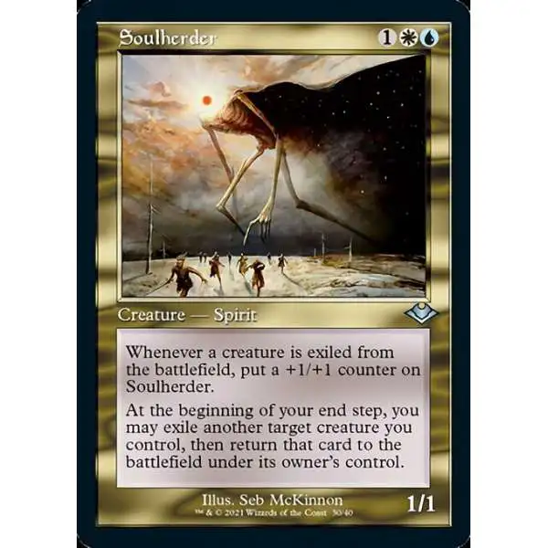 MtG Trading Card Game Modern Horizons Uncommon Soulherder R30 [Retro Frame, Foil Etched]