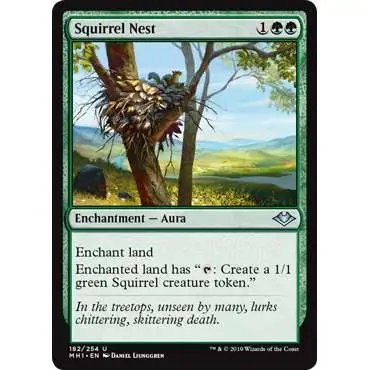 MtG Trading Card Game Modern Horizons Uncommon Squirrel Nest #182