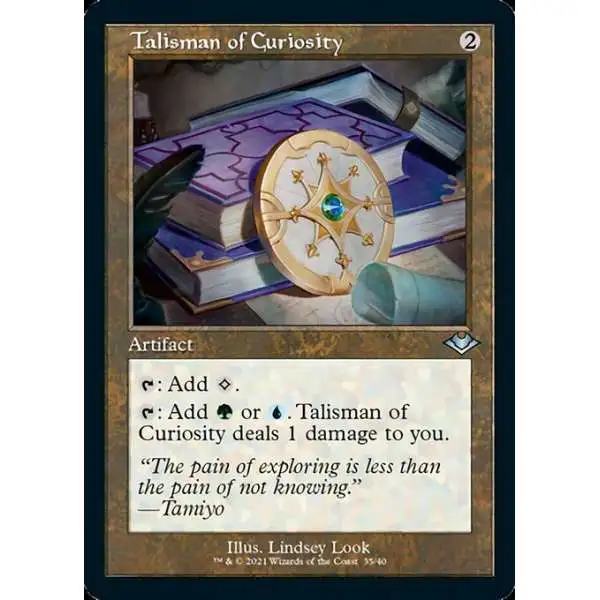 curiosity mtg card Magic: The Gathering - Talisman of (Its not a creature.) Curiosity - Secret Lair Drop