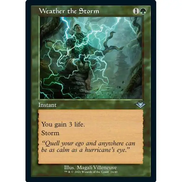 MtG Trading Card Game Modern Horizons Uncommon Weather the Storm R24 [Retro Frame, Foil]