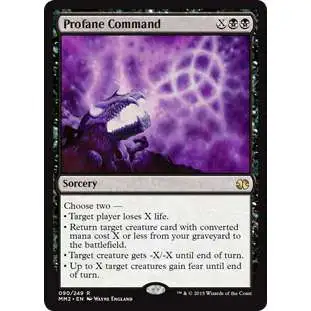 MtG Modern Masters 2015 Rare FOIL Profane Command #90