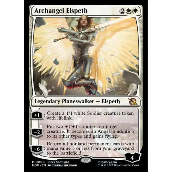 MtG March of the Machine Mythic Rare Archangel Elspeth #6