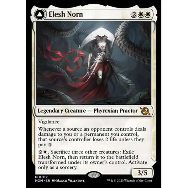 MtG March of the Machine Mythic Rare Elesh Norn // The Argent Etchings #12