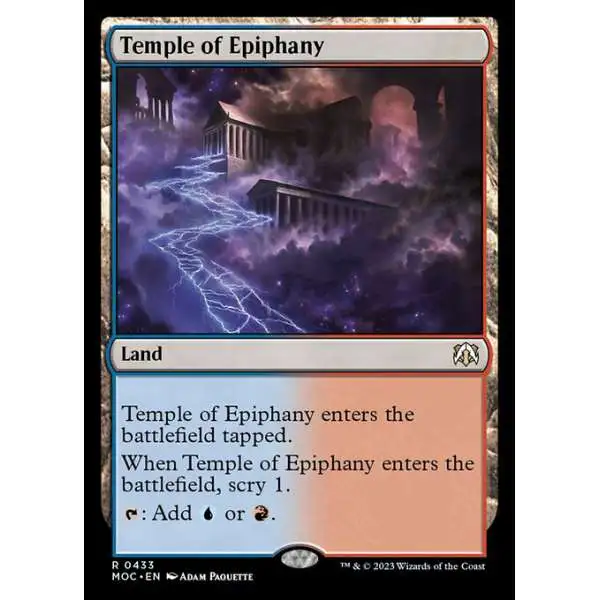 MtG March of the Machine Commander Rare Temple of Epiphany #433