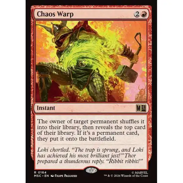 mtg cards like chaos warp Magic The Gathering Marvel Super Heroes Commander Single Card Rare 164 FOIL they put it onto the battlefield Chaos Warp - Instant -