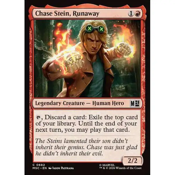 mtg chase cards Magic The Gathering Marvel Super Heroes Commander Single Card Common Stein, Runaway 682 Jumpstart FOIL MTG Plane Chase Oversize Card