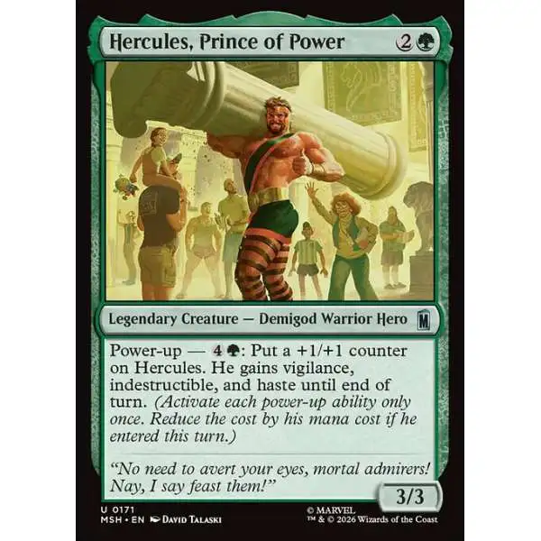 hero cards mtg Magic The Gathering Marvel Super Heroes Single Card Uncommon Hercules, Prince of Power 171 Whenever The Thing attacks Theros Heroes