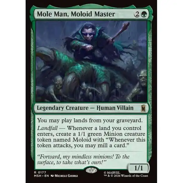 magic the gathering deckmaster rare cards MTG Legendary Pack 40 Count with Guaranteed Legendary Creature : Toys & Games create a 1/1 green Minion creature token named Moloid with Whenever this token attacks What is the rarest card