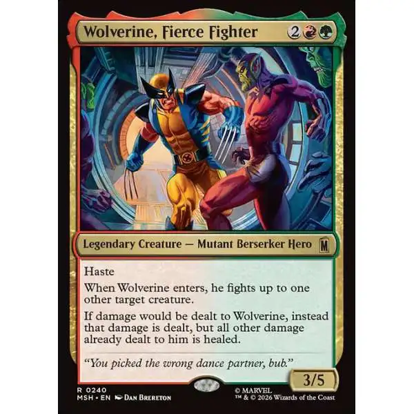 Magic The Gathering Marvel Super Heroes Single Card Rare Wolverine