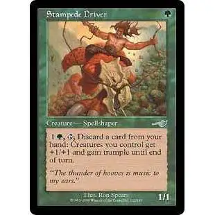 MtG Nemesis Uncommon FOIL Stampede Driver #122 [Moderately Played]
