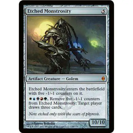 MtG New Phyrexia Mythic Rare Etched Monstrosity #135