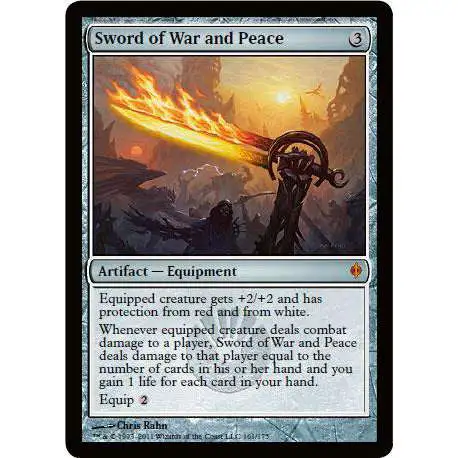 MtG New Phyrexia Mythic Rare Sword of War and Peace #161