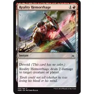 MtG Trading Card Game Oath of the Gatewatch Common Reality Hemorrhage #100