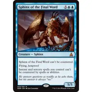 MtG Trading Card Game Oath of the Gatewatch Mythic Rare Sphinx of the Final Word #63