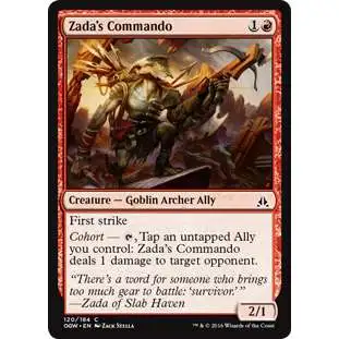 MtG Trading Card Game Oath of the Gatewatch Common Zada's Commando #120