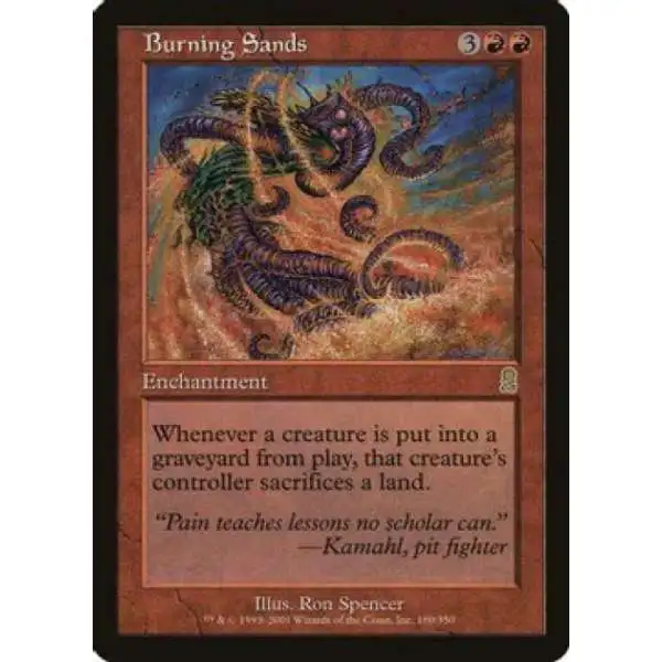MtG Odyssey Rare Foil Burning Sands #180