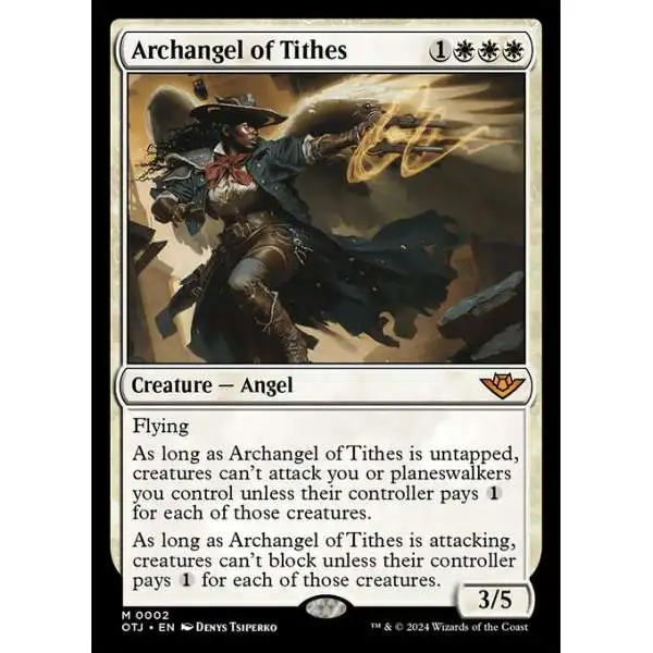 MtG Outlaws of Thunder Junction Mythic Rare Archangel of Tithes #2