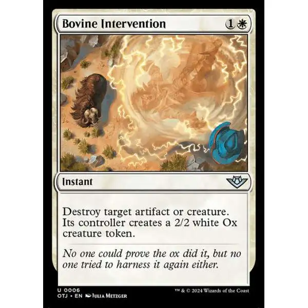 MtG Outlaws of Thunder Junction Uncommon Bovine Intervention #6