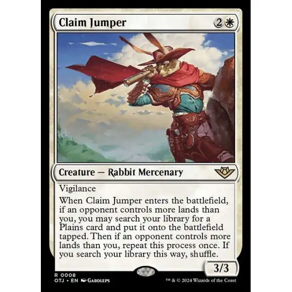 MtG Outlaws of Thunder Junction Rare FOIL Claim Jumper #8